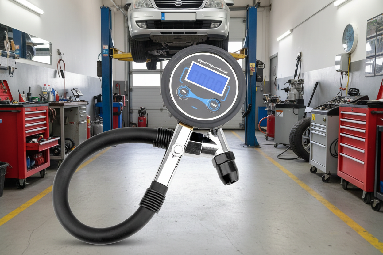 ממלא לחץ אוויר דיגיטלי עם תצוגת לד